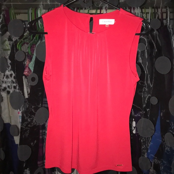 Calvin Klein Tops - Calvin Klein Red Dress Shirt